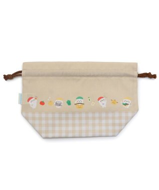 Mother garden しろたん キッチン柄 ランチ巾着 お弁当袋 ベージュ