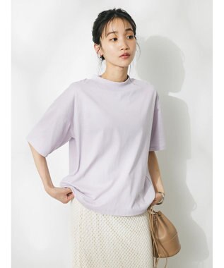 CRAFT STANDARD BOUTIQUE 接触冷感モックネックリングドットプルオーバー Lavender