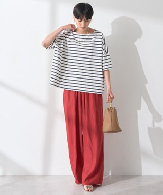 AMERICAN HOLIC バスクボーダー半袖プルオーバー Navy