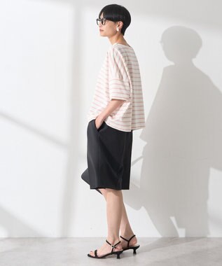 AMERICAN HOLIC バスクボーダー半袖プルオーバー Pink