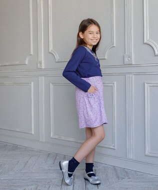 組曲 KIDS 【110-140㎝】Tiny Rose キュロット ラベンダー