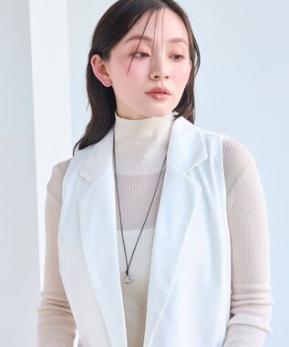 Phoebe ワンストロークハートコードチョーカーネックレス シルバー