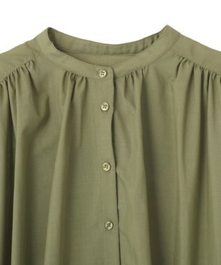AMERICAN HOLIC 【予約】【WEB限定】イージーケア+接触冷感 フレンチスリーブギャザーシャツ Khaki