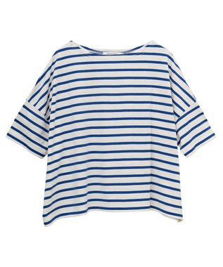 AMERICAN HOLIC バスクボーダー半袖プルオーバー Blue