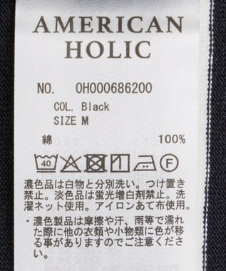 AMERICAN HOLIC バスクボーダー半袖プルオーバー Black