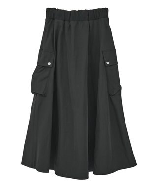 Green Parks ・ＳＵＧＡＲ　ＳＰＯＯＮ　ミリタリーフレアスカート Black