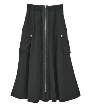 Green Parks ・ＳＵＧＡＲ　ＳＰＯＯＮ　ミリタリーフレアスカート Black