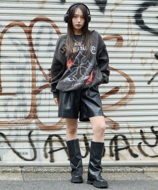 WEGO 【ユニセックス着用ITEM】ヴィンテージグラフィックドッキングプルオーバー 柄1