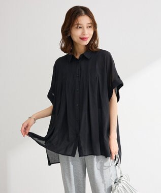 Green Parks タック入りオーバーサイズシャツ Off White