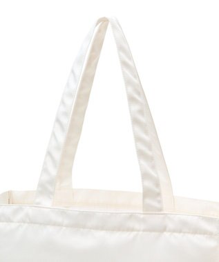 Maison de FLEUR サテンフリルスクエアトートバッグ Ivory