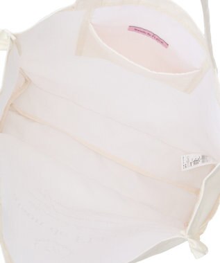 Maison de FLEUR サテンフリルスクエアトートバッグ Ivory