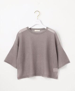 ANY SIS L 【洗える】シアー ニットT モカ