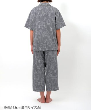 ワコール／睡眠科学 パジャマ 5分袖 半袖 8分丈 綿100%(本体) 天竺素材 レディース YDT152 睡眠科学／ワコール グレー