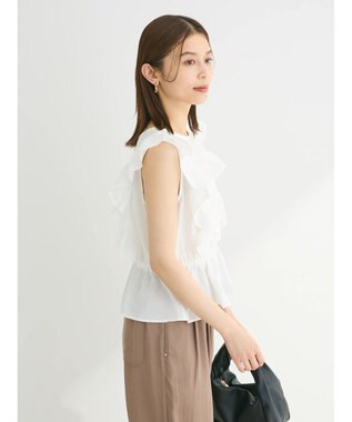 Green Parks ・ＳＵＧＡＲ　ＳＰＯＯＮ　２ｗａｙペプラムブラウス Off White