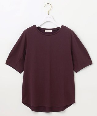 ANY SIS L 【汗ジミ防止・UVケア】アーモンドスリーブ カットソー プラム