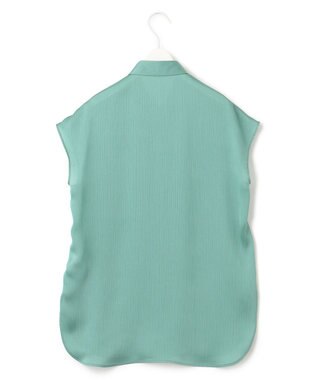 ICB 【接触冷感・洗える】サテンヨウリュウ フレンチスリーブシャツ セラドン系