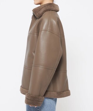 uncrave フェイク ムートン コート（uncrave WHITE） トープ