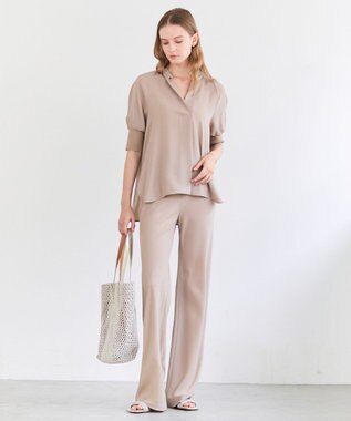 BEIGE， FLEUR / ドレープ イージーワイドパンツ Beige