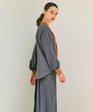 BEIGE， 【WEB限定】MAKALU / ボウタイブラウス C.Grey