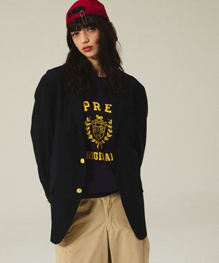 J.PRESS MEN 【J.PRESS ORIGINALS】【UNISEX】Supima Recycle Cotton CREST Logo Sweat パープル系