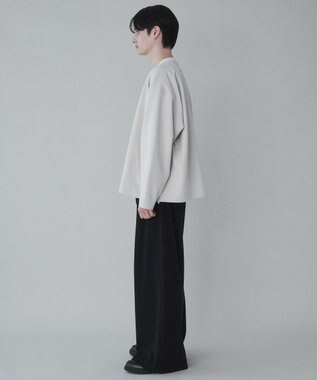 WEGO 【ユニセックス着用ITEM】トロミノーカラーブルゾン ライトベージュ