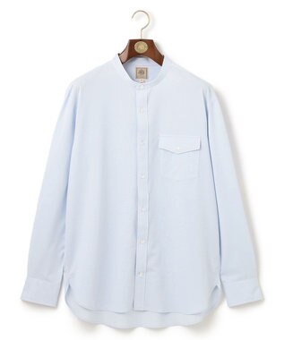 J.PRESS MEN 【KING SIZE】ピンチェックジャージ バンドカラーシャツ