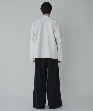 WEGO 【ユニセックス着用ITEM】トロミノーカラーブルゾン ライトベージュ