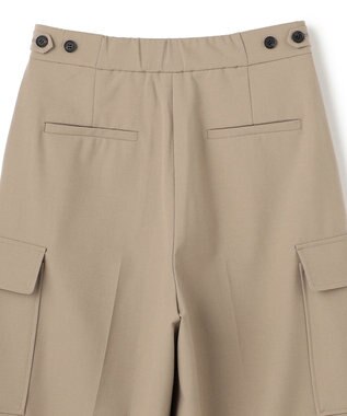UNFILO ウールライク カーゴワイドパンツ ベージュ