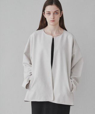 WEGO 【ユニセックス着用ITEM】トロミノーカラーブルゾン ライトベージュ