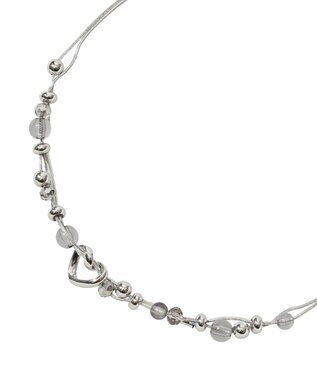 Green Parks ランダムビーズチェーンネックレス Silver