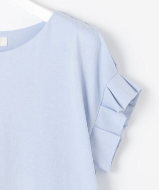 Feroux 【UVケア】タックスリーブ Tシャツ スカイブルー系