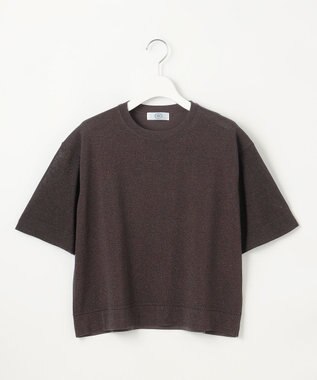 J.PRESS LADIES L 【洗える・抗菌防臭】LUREX ラメ ニットT ダークブラウン系