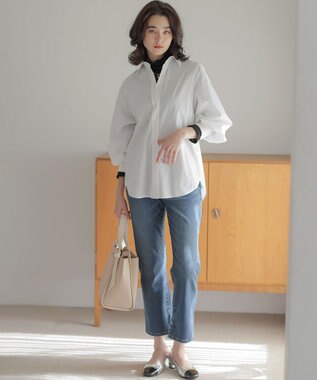 組曲 ミッドデニム パンツ ユーズドブルー系