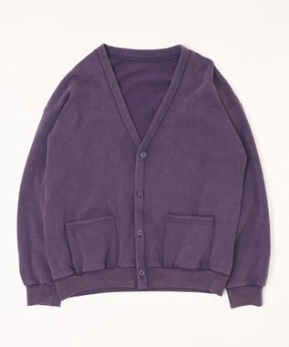 WEGO 【ユニセックス着用ITEM】ケミカルスウェットカーディガン パープル