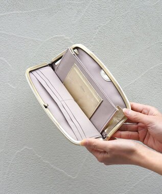 FOLNA RD ロング天溝がま口 財布 ゴールド