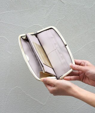 FOLNA RD ロング天溝がま口 財布 ゴールド