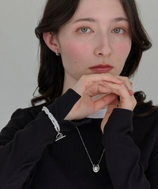 Phoebe レイヤードバロックパールマンテルブレスレット　シルバー シルバー