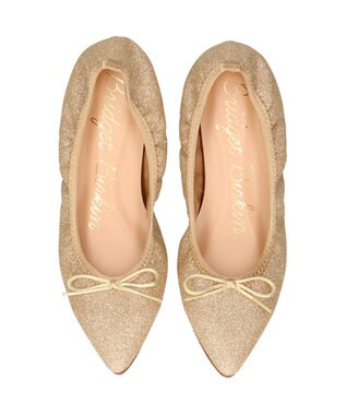 Bridget Birkin 【Bridget Birkin】ポインテッドトゥバレエシューズ ゴールド