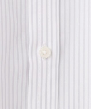 GOTAIRIKU 【形態安定】PREMIUMPLEATS_セミワイドカラー 通年ドレスシャツ（ストライプ） ライトグレーストライプ
