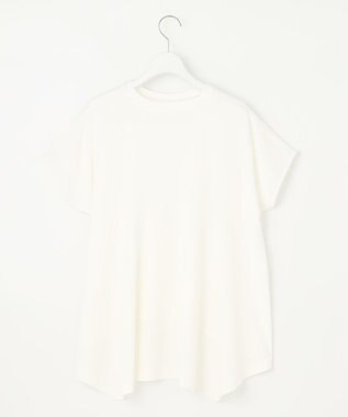 UNFILO 【シワになりにくい】BEAUTY FORM バックフレアTシャツ ホワイト