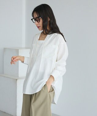 CRAFT STANDARD BOUTIQUE Vネックスキッパーシャツ Off White