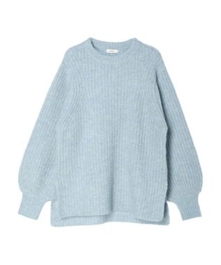 earth music&ecology フワフワＭＩＸヤーンチュニック Light Blue