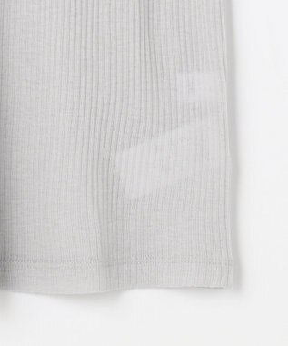 ANY L ウール混リブタートルネックカットソー グレー