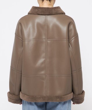 uncrave フェイク ムートン コート（uncrave WHITE） トープ