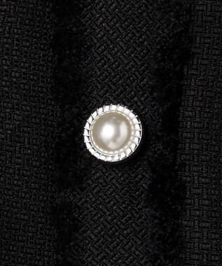 Feroux ツイードミディ ワンピース ブラック系