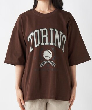 OP／FILA 【Kappa】ルーズフィット テニスグラフィックTシャツ ブラウン