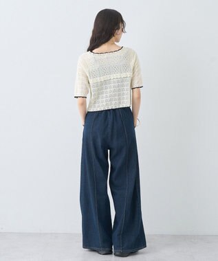 earth music&ecology ハイウエストデニムパンツ Indigo