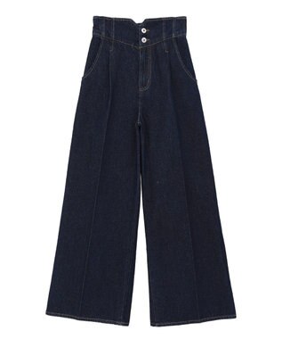 earth music&ecology ハイウエストデニムパンツ Indigo
