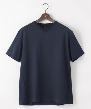 JOSEPH ABBOUD 【キングサイズ・オーガニックコットン使用・日本製】JOEコットンサッカー Vネック Tシャツ
