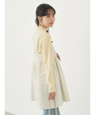 earth music&ecology ツイードキャミチュニック Ivory